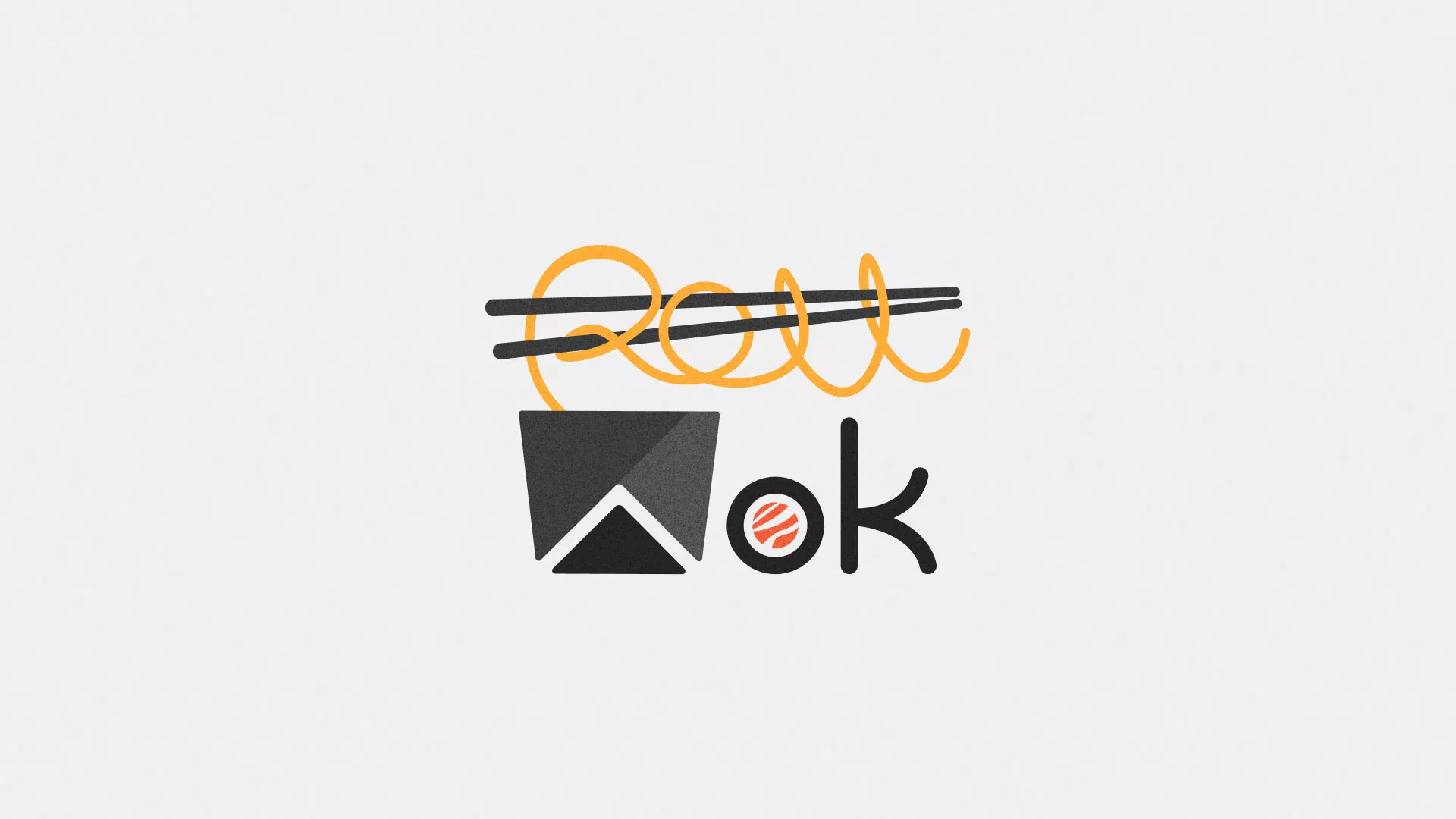 Разработка логотипа суши-бара «Roll Wok Club» в Нижнем Новгороде